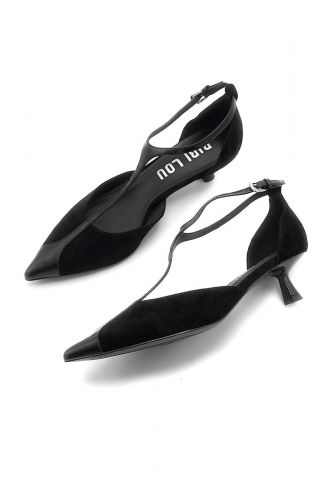 Escarpins kitten heel noir BIBILOU | Marine