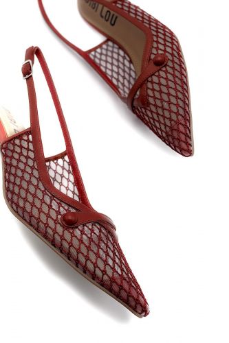 Bibilou slingback Rouge femmes (Slingback perforée rouge - 627 perforée rouge) - Marine | Much more than shoes