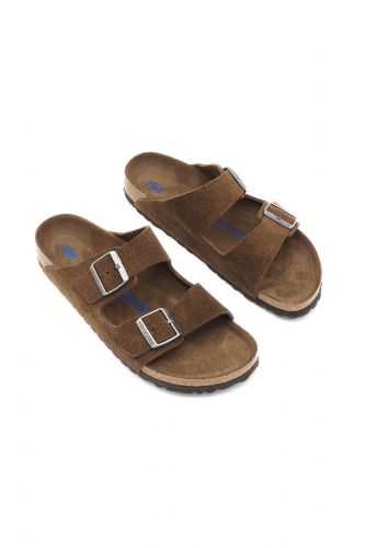 Mules à deux boucles chocolat BIRKENSTOCK | Marine