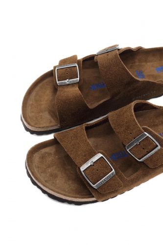 Mules à deux boucles chocolat BIRKENSTOCK | Marine