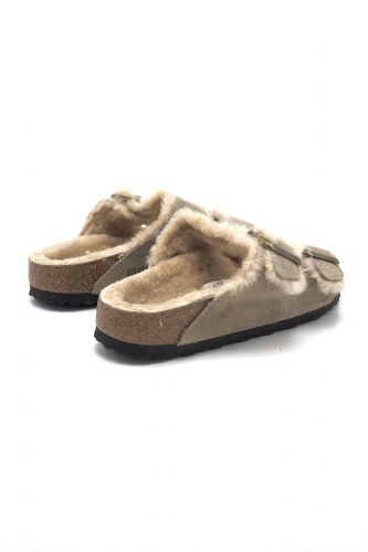 Birkenstock mule Beige unisex (2 boucles fourrée beige - ARIZONA beige fourrée) - Marine | Much more than shoes