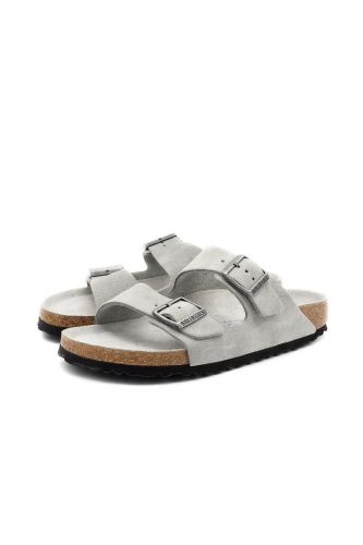 Mules à deux boucles gris claire BIRKENSTOCK | Marine