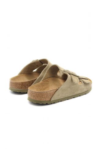 Mules deux boucles kaki délavé BIRKENSTOCK | Marine