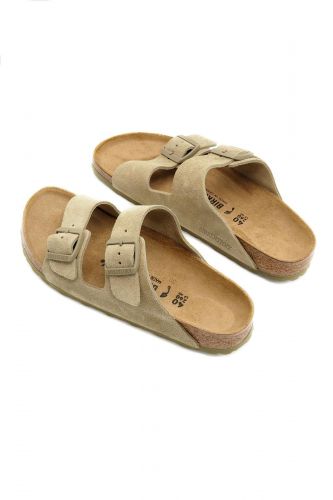 Mules deux boucles kaki délavé BIRKENSTOCK | Marine