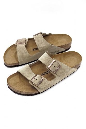 Mule en nubuk taupe BIRKENSTOCK | Marine