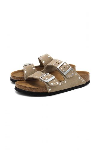 Sandale 2 boucles avec rivets taupe BIRKENSTOCK | Marine