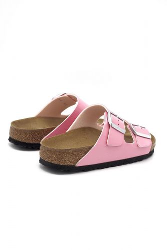 Mule en cuir rose vernis BIRKENSTOCK | Marine