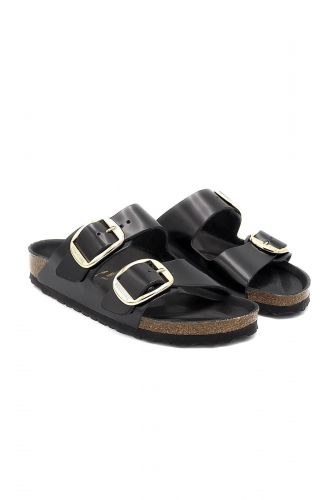 Mule en cuir noir brillant BIRKENSTOCK | Marine