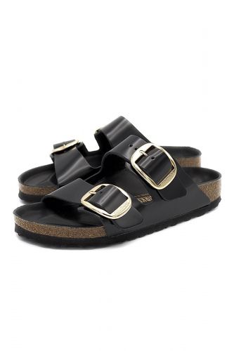 Mule en cuir noir brillant BIRKENSTOCK | Marine