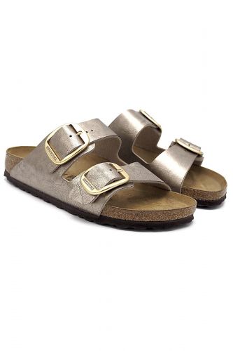 Mule en cuir irisé bronze BIRKENSTOCK | Marine