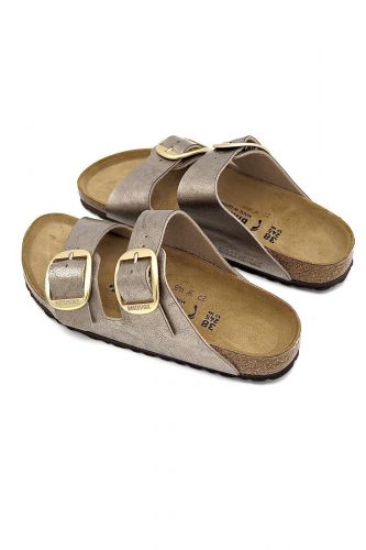 Mule en cuir irisé bronze BIRKENSTOCK | Marine