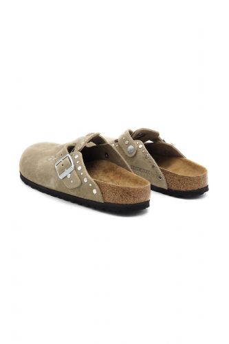 Sabot beige avec rivets argentés BIRKENSTOCK | Marine