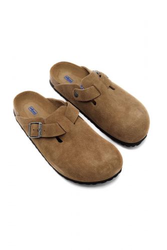 Birkenstock sabot Naturel unisex (sabot cognac foncé - BOSTON dark tea) - Marine | Much more than shoes