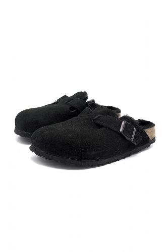 Birkenstock sabot Noir unisex (Sabot fourré  - BOSTON noire fourrée) - Marine | Much more than shoes