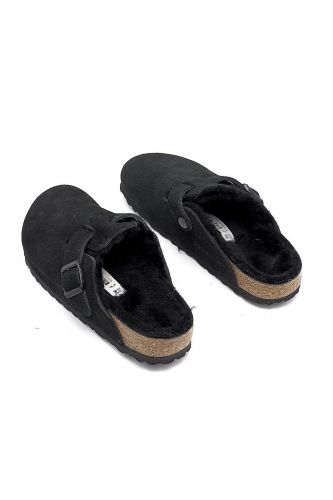 Birkenstock sabot Noir unisex (Sabot fourré  - BOSTON noire fourrée) - Marine | Much more than shoes