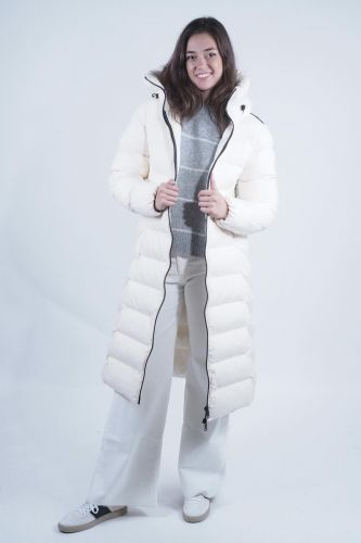 Blonde n°8 manteau Ecru femmes (Blond8 longue capuche - SUSE off white) - Marine | Much more than shoes