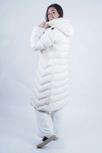 Blonde n°8 manteau Ecru femmes (Blond8 longue capuche - SUSE off white) - Marine | Much more than shoes