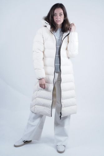 Blonde n°8 manteau Ecru femmes (Blond8 longue capuche - SUSE off white) - Marine | Much more than shoes