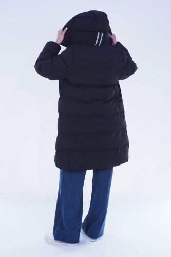 Doudoune 3/4 noir matte BLONDE N°8 | Marine