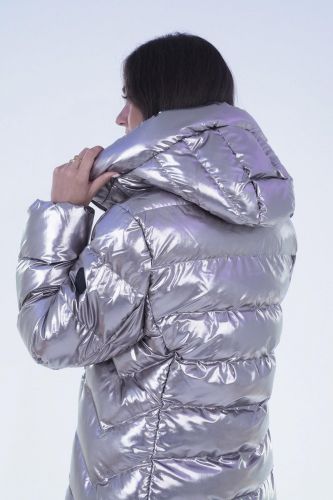 Doudoune longue métal BLONDE N°8 | Marine