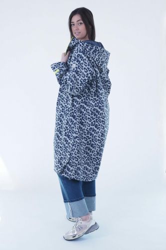 Parka léopard bleu BLONDE N°8 | Marine