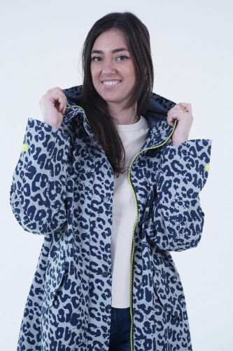 Parka léopard bleu BLONDE N°8 | Marine