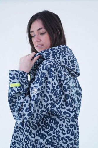 Parka léopard bleu BLONDE N°8 | Marine