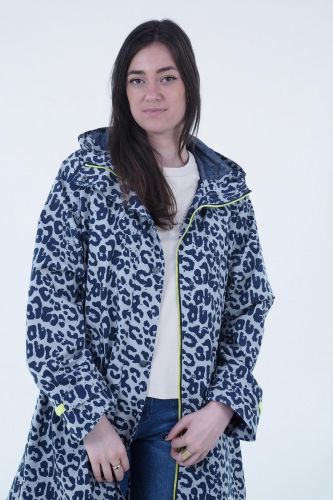 Parka léopard bleu BLONDE N°8 | Marine