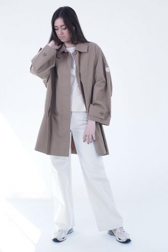 Veste longue camel BLONDE N°8 | Marine