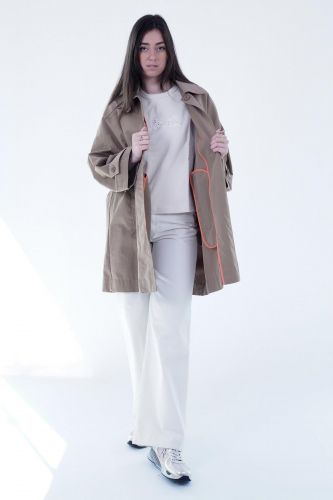 Veste longue camel BLONDE N°8 | Marine