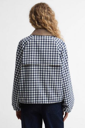 Veste bomber vichy à col en velours côtelé BARBOUR | Marine