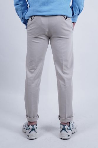 Briglia pantalon Beige hommes (chino ceinture zippé + côtés élastique - BG41 beige chiaro) - Marine | Much more than shoes