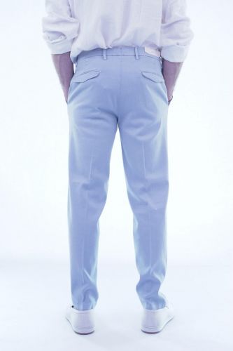 Briglia pantalon Jeans hommes (chino slim ceinture zippé + côtés élasti - BG41 bleu délavé 91) - Marine | Much more than shoes