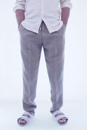 Briglia pantalon Kaki hommes (chino slim ceinture zippé + côtés élasti - BG41 sauge clair 42) - Marine | Much more than shoes