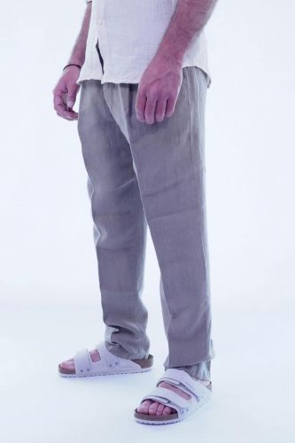 Briglia pantalon Kaki hommes (chino slim ceinture zippé + côtés élasti - BG41 sauge clair 42) - Marine | Much more than shoes