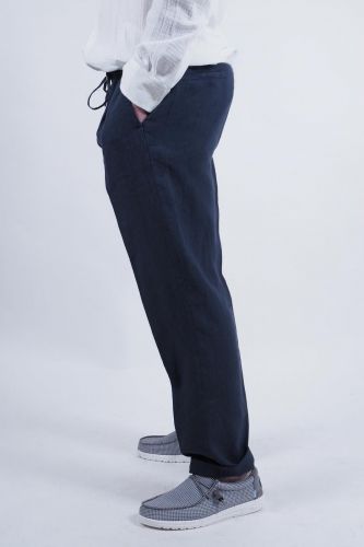 Briglia pantalon Bleu hommes (chino super confort ceinture élastiquée - WIMBLEDON Blu) - Marine | Much more than shoes