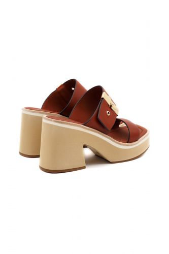 Bruno Premi mule Orange femmes (2 brides semelle japonaise - 6702 mule brique) - Marine | Much more than shoes