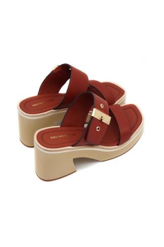 Bruno Premi mule Orange femmes (2 brides semelle japonaise - 6702 mule brique) - Marine | Much more than shoes