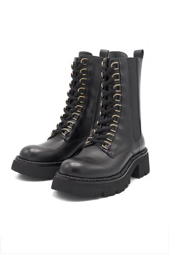 Bruno Premi boots Noir femmes (biket lacets  - BI5003 semelle crantée) - Marine | Much more than shoes