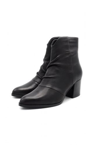 Boots en cuir noir à petit talon BRUNO PREMI | MARINE Auvelais