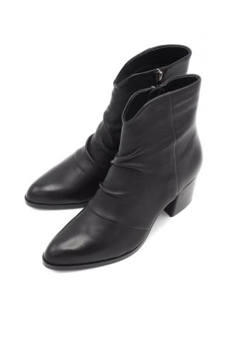 Boots en cuir noir à petit talon BRUNO PREMI | MARINE Auvelais