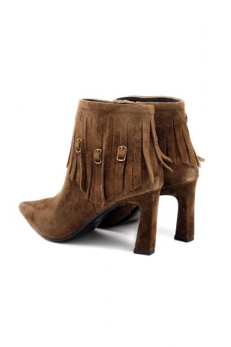 Boots talons hauts et franges camel BRUNO PREMI | MARINE Auvelais