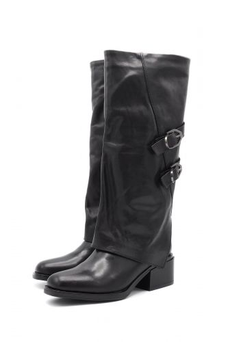 Bottes en cuir noir à petit talon BRUNO PREMI | MARINE Auvelais