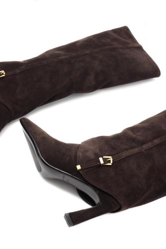 Bottes à talon haut en daim marron BRUNO PREMI | MARINE Auvelais