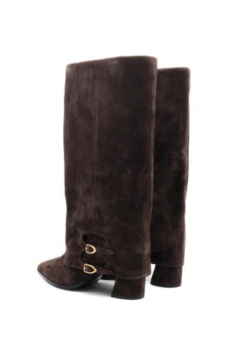 Bottes à talon revers chocolat BRUNO PREMI | MARINE Auvelais
