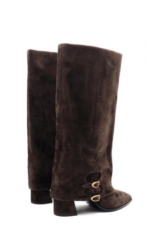 Bottes à talon revers chocolat BRUNO PREMI | MARINE Auvelais