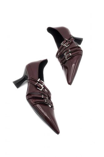 Escarpins fines brides bordeaux BRUNO PREMI | Marine