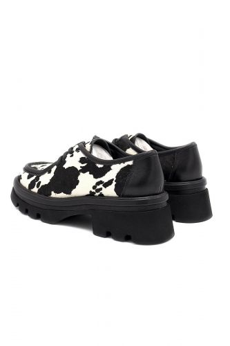 Mocassin vachette noir & blanc BRUNO PREMI | Marine