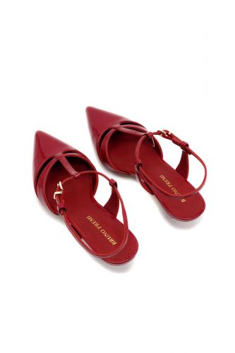 Bruno Premi slingback Rouge femmes (slingback vernis rouge - 0206 kitten heel) - Marine | Much more than shoes