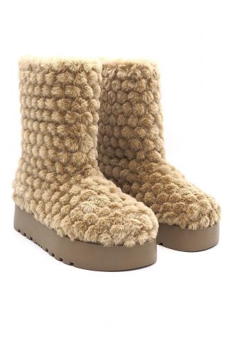 Boots beige effet 